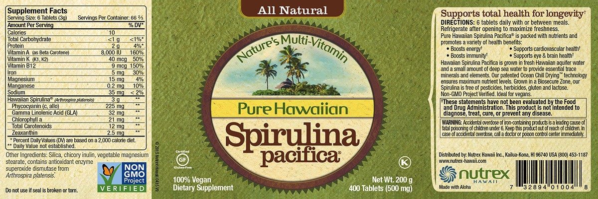 spirulina hawaian pure biostain